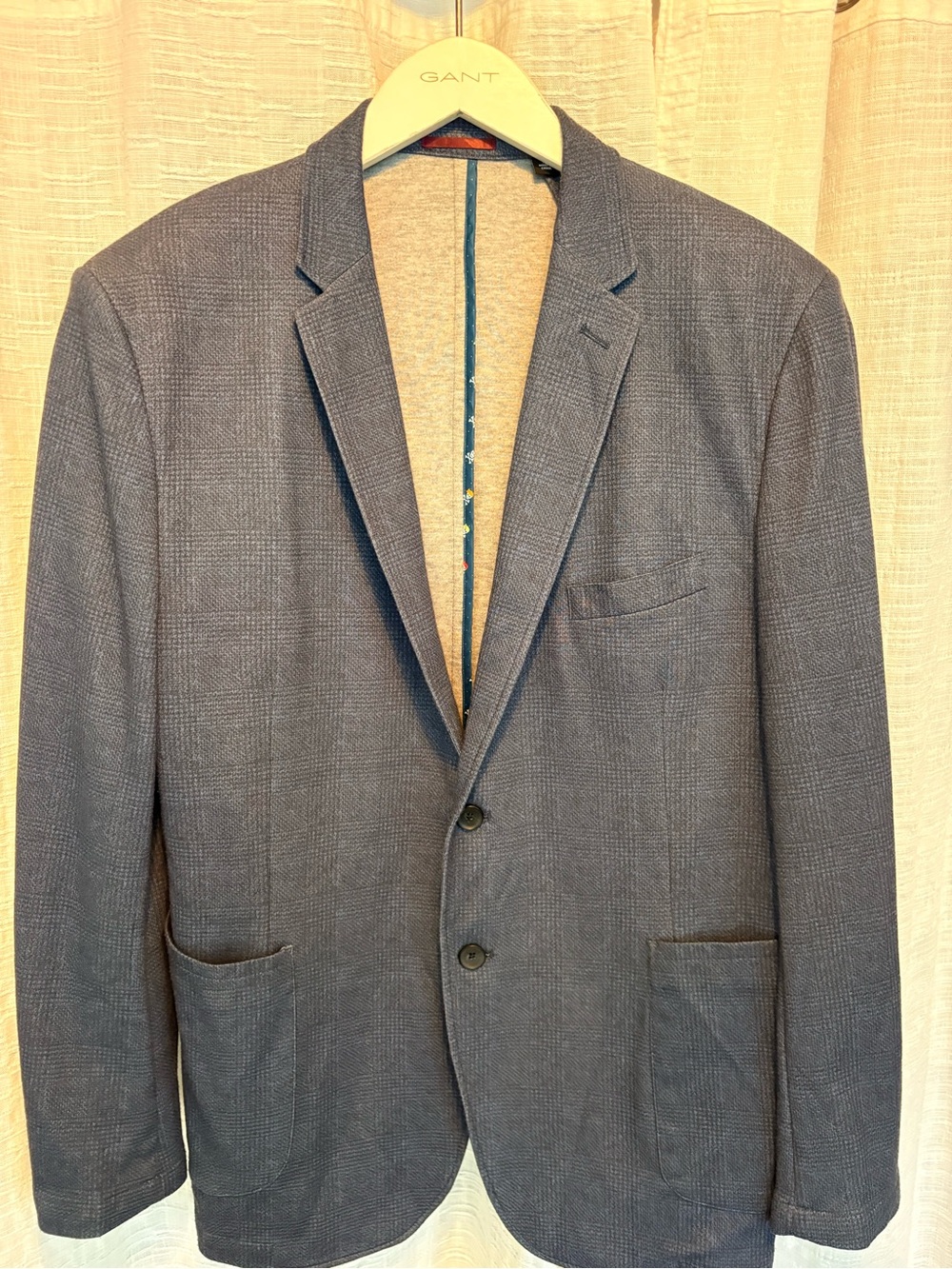 Johnston & Murphy XC Flex Knit Sport Coat Blazer XL Blue Stretch